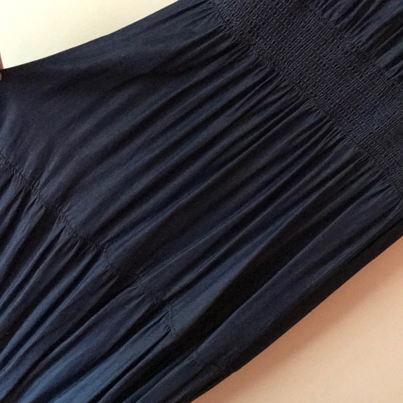 INC Denim Chambray Off-the-Shoulder Maxi, Small - Picture 3 of 6